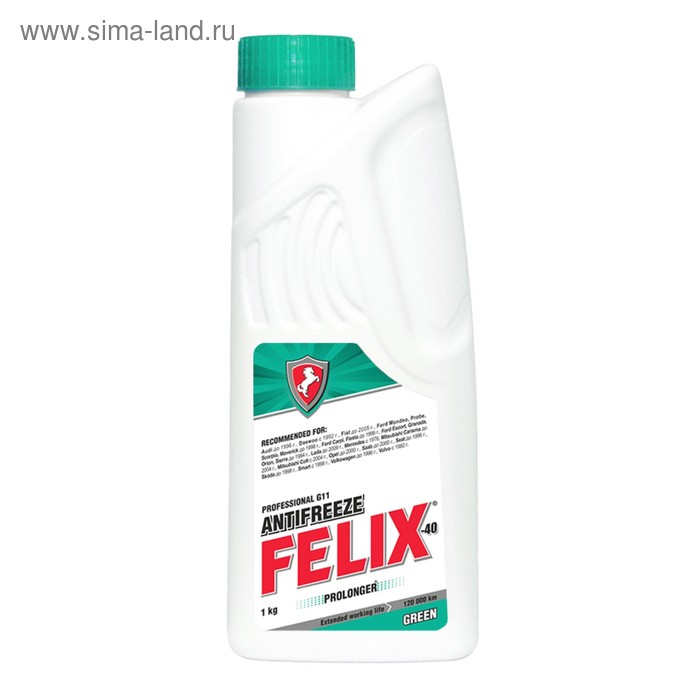Антифриз FELIX Prolonger -40 professional G11, зелёный, 1 кг антифриз felix prolonger 40 зеленый g11 1 кг