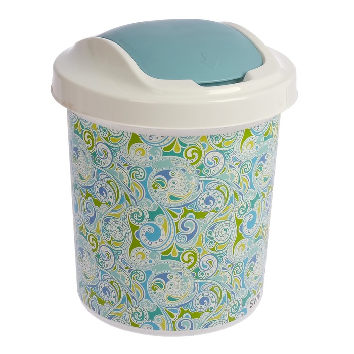 Контейнер для мусора круглый "Ориджинал. Пейсли" 12 л
