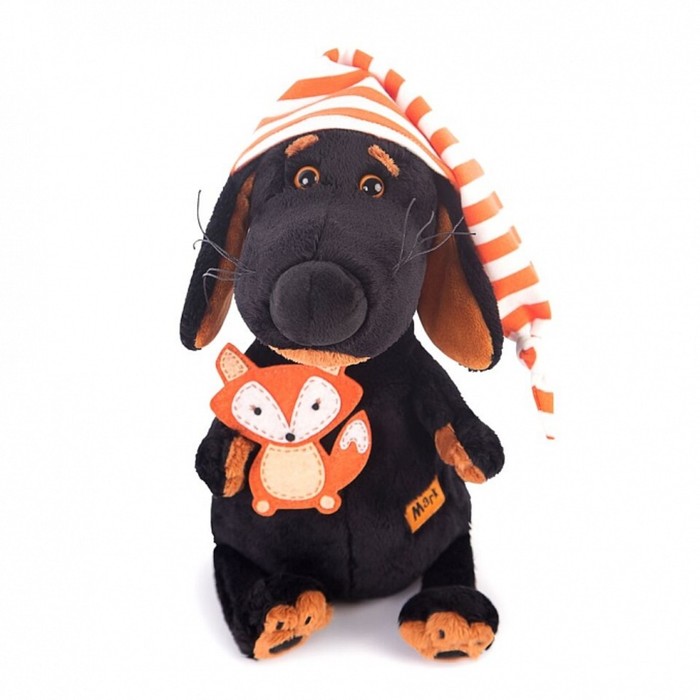 Мягкая игрушка "Ваксон" в колпачке и с лисичкой, 29 см