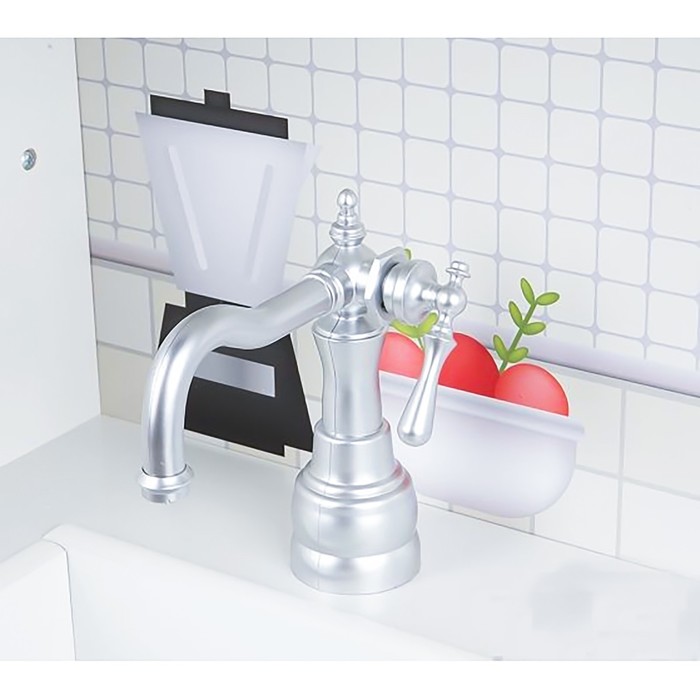 Детская игровая мебель из дерева «Модуль кухни», белый цвет, с аксессуарами