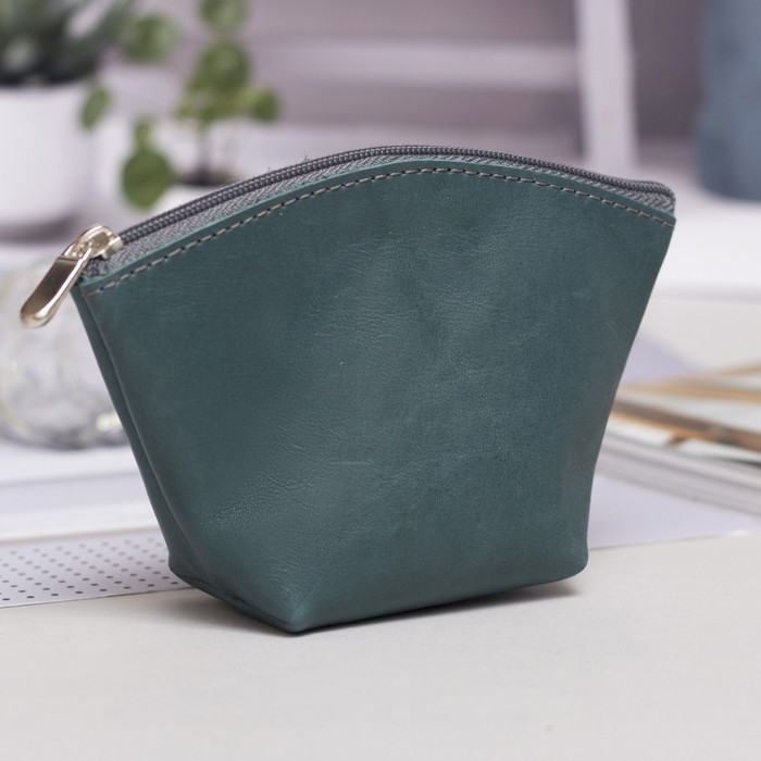 Кошелёк женский, отдел на молнии, цвет зелёный