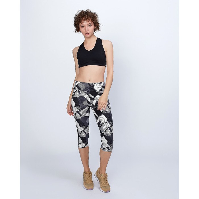 Бриджи спортивные с прозрачными вставками ONLITOP Fitness Diamonds, размер 42-44, цвет серый