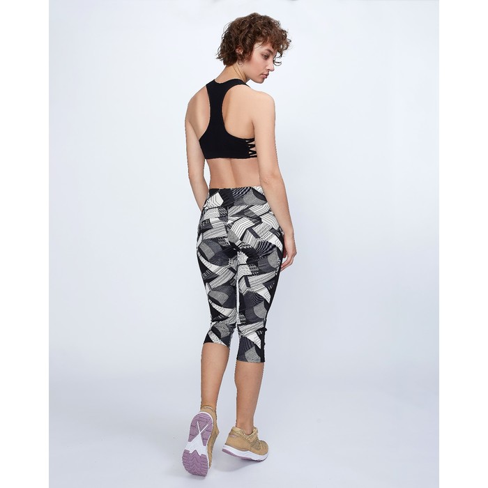 Бриджи спортивные с прозрачными вставками ONLITOP Fitness Diamonds, размер 44-46, цвет серый