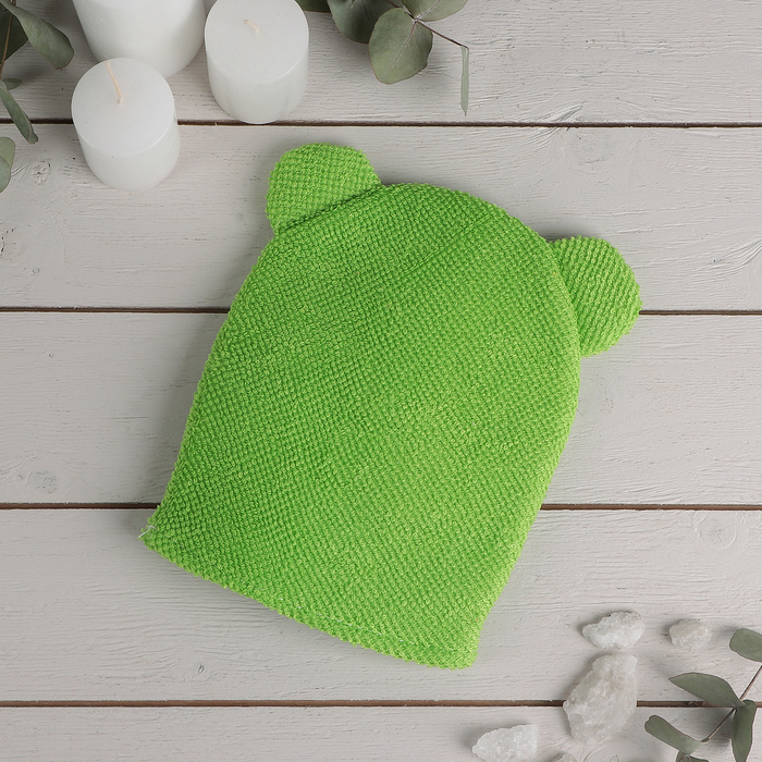 Мочалка варежка детская, "Слоник", цвет МИКС