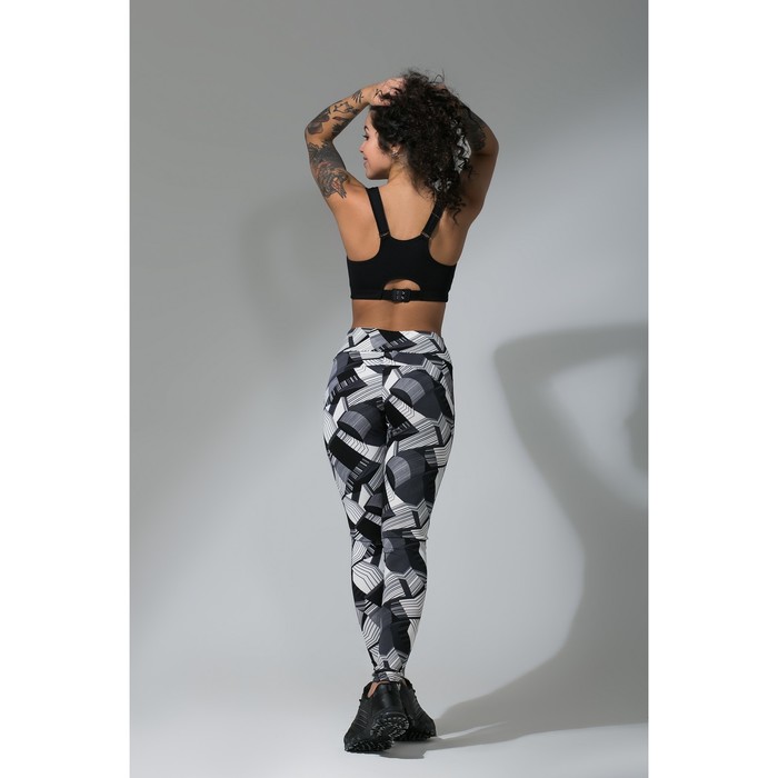 Легинсы с прозрачными вставками ONLITOP Fitness Diamonds, размер 42-44, цвет серый