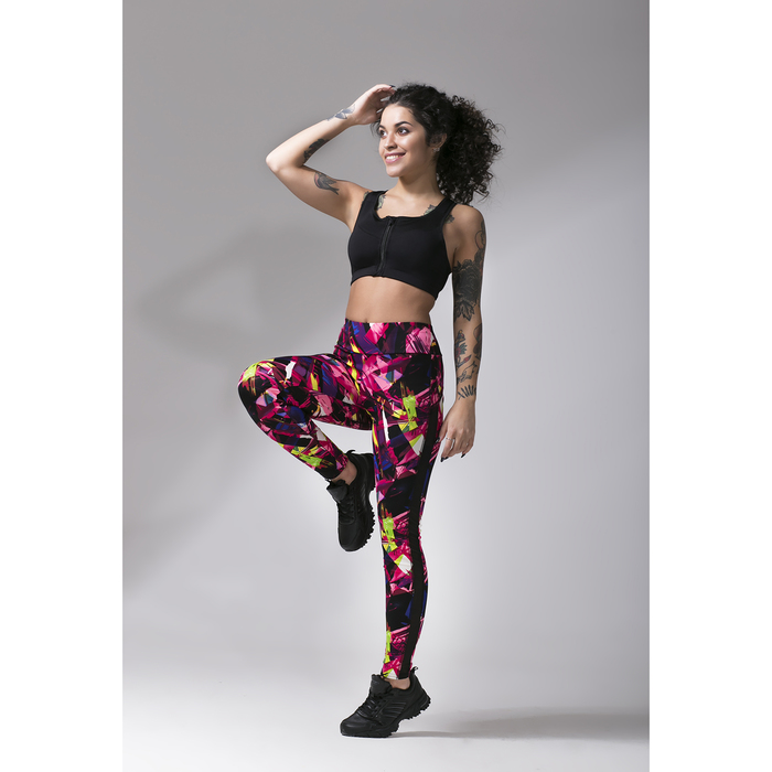 Легинсы спортивные с прозрачными вставками ONLITOP Fitness Art, размер 44-46, цвет розовый