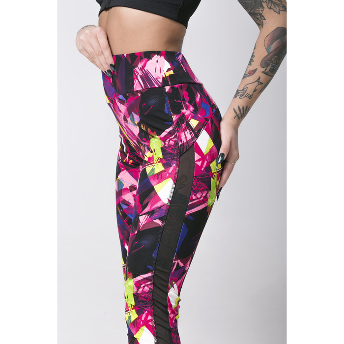 Легинсы спортивные с прозрачными вставками ONLITOP Fitness Art, размер 44-46, цвет розовый