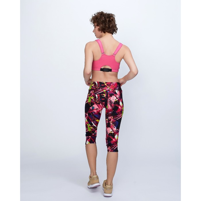 Бриджи спортивные с прозрачными вставками ONLITOP Fitness Art, размер 44-46, цвет розовый