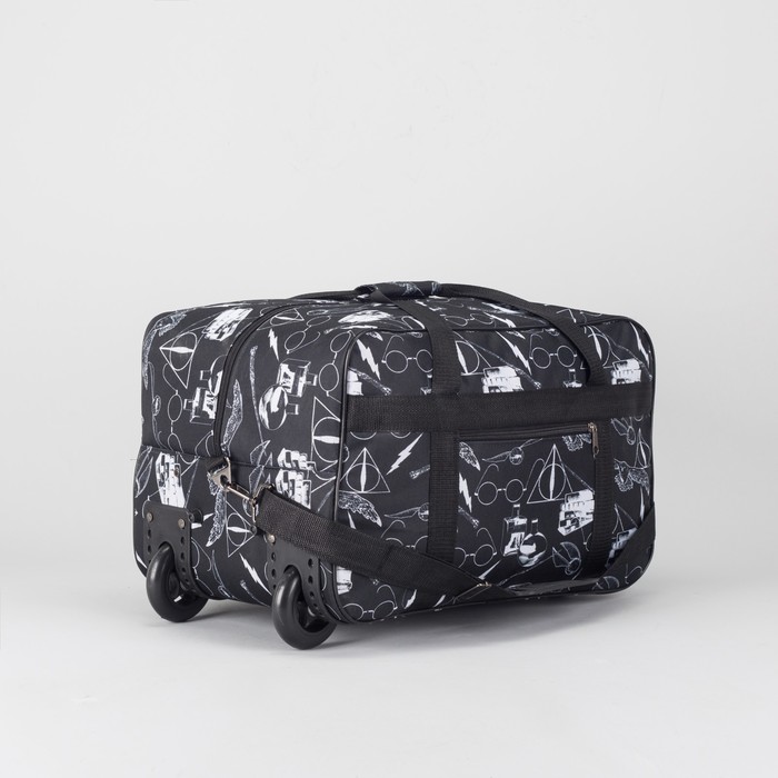 Сумка дорожная на колесах "Пирамида", 1 отдел, наружный карман, цвет чёрный