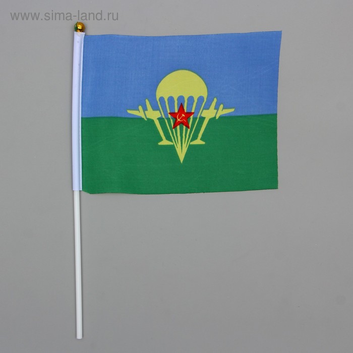  Флаг ВДВ 14х21 см, шток 28 см, полиэстер