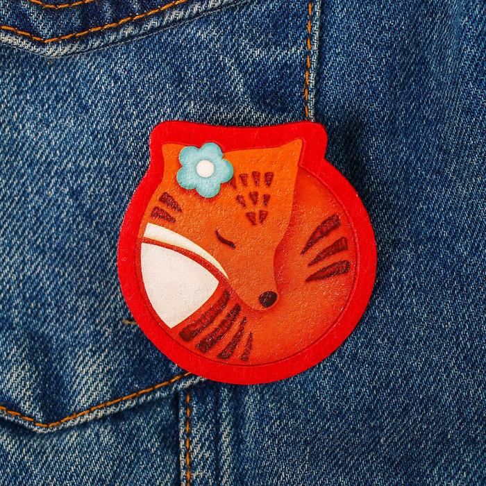 Брошь фетровая "Лиса"