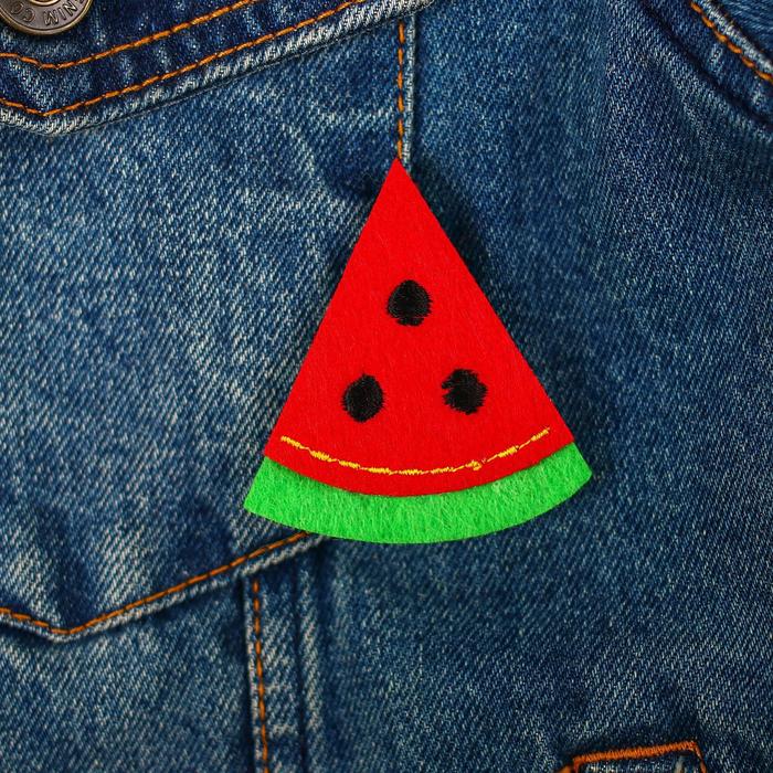 Брошь фетровая "Арбузик"