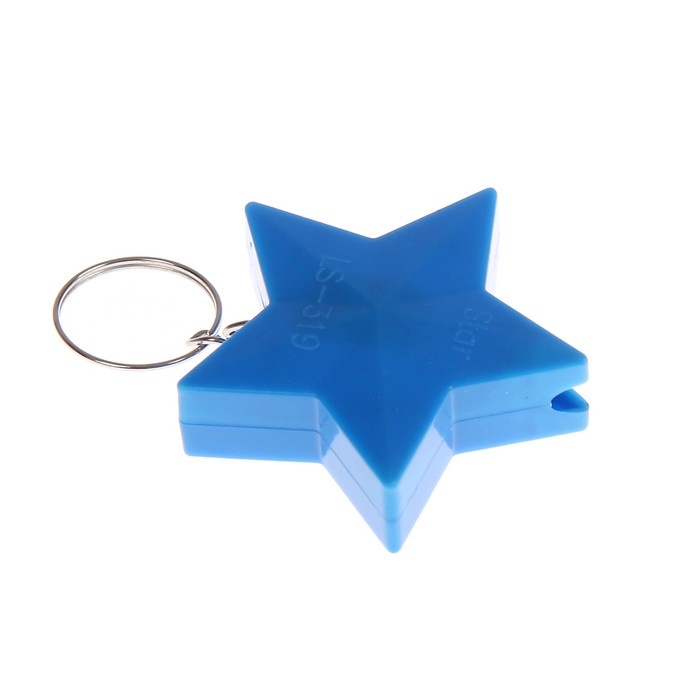 Фонарик свет на кольце "Звезда" МИКС 4,5х4,5 см