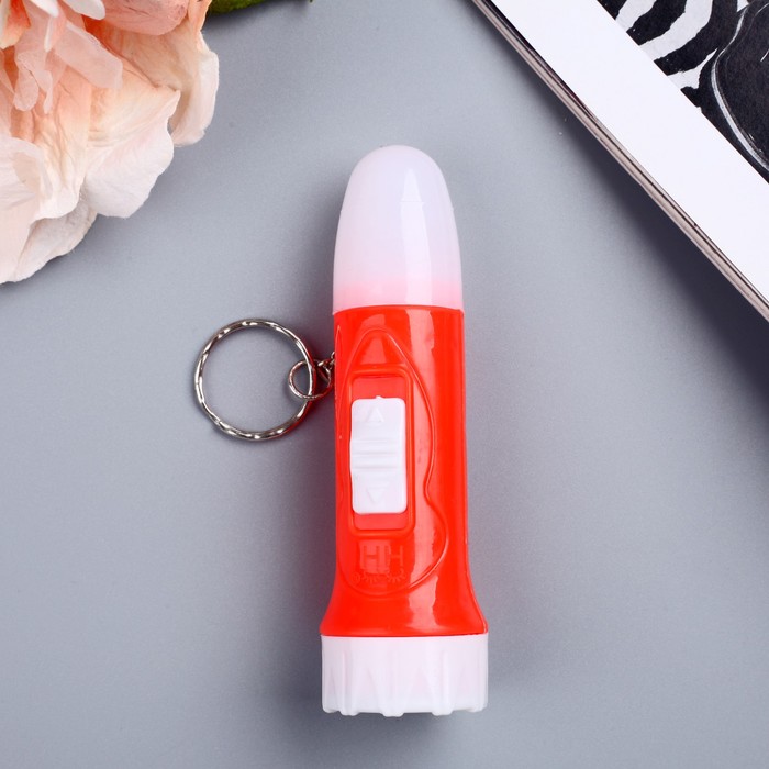 Фонарик свет на кольце светится с одной стороны, с другой мигает МИКС 10х3х3 см