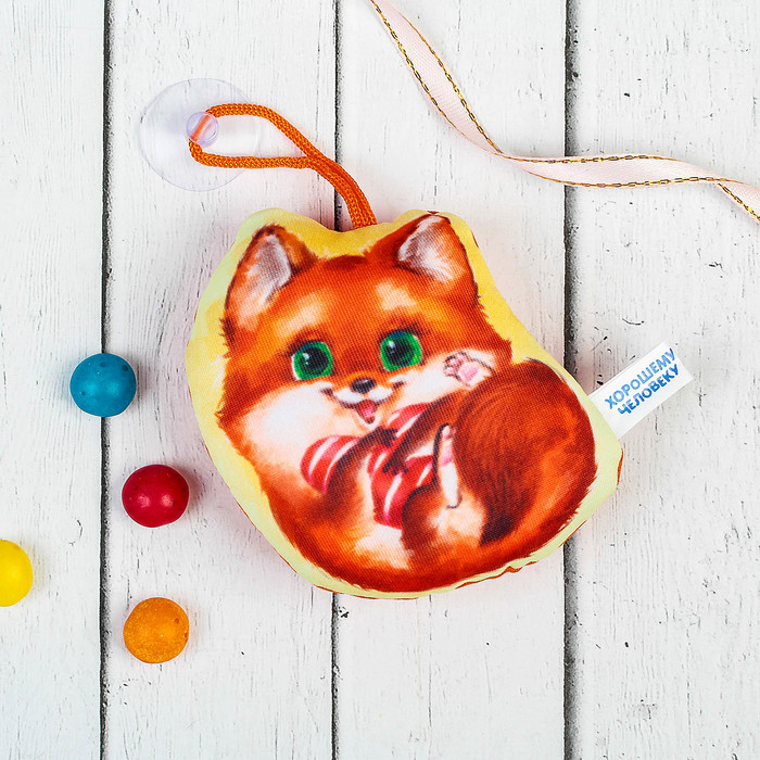 Брелок-антистресс на присоске "Лисичка", 8 х 10 см