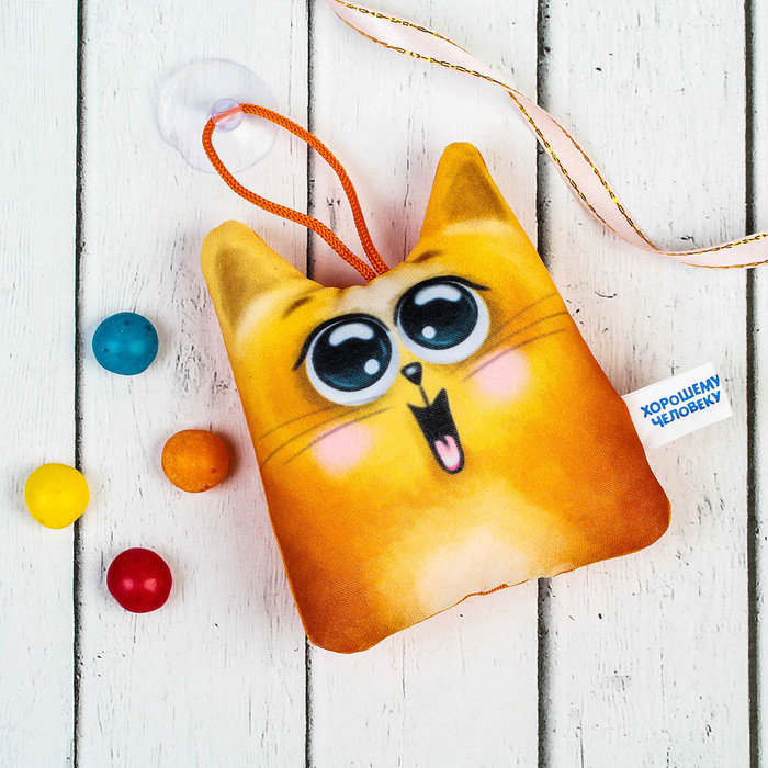 Брелок-антистресс на присоске "Счастливый котёнок", 8 х 10 см