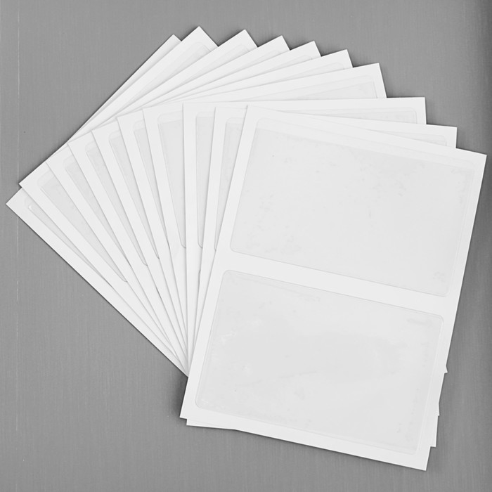 Карман самоклеящийся для визитных карточек 60х96 мм Proff, набор 20 штук