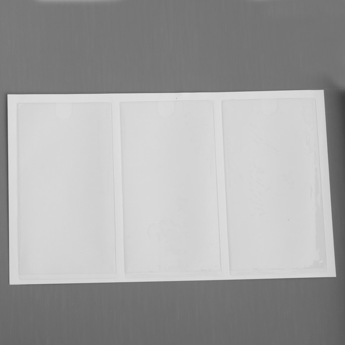 Карман самоклеящийся на корешок папки 55х102 мм Proff, набор 9 шт