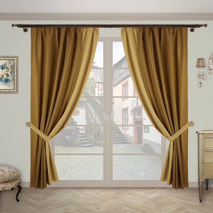 Шторы "Мечта", размер 180х280 см-2 шт, подхваты-2 шт., цвет 1272