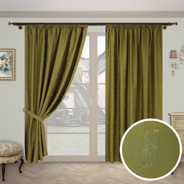 Шторы "Тандем экстра", размер 200х280 см-2 шт., 2 подхвата, цвет 1252