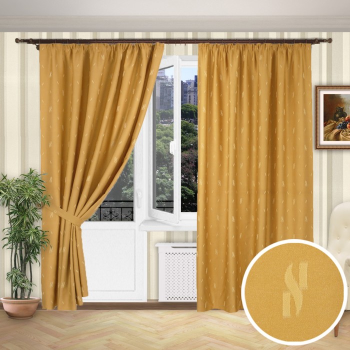 Шторы "Тандем экстра", размер 200х280 см-2 шт., 2 подхвата, цвет 1251