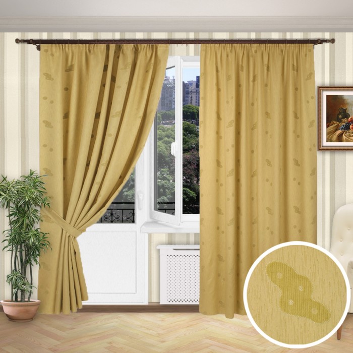 Шторы "Тандем экстра", размер 200х280 см-2 шт., 2 подхвата, цвет 1267