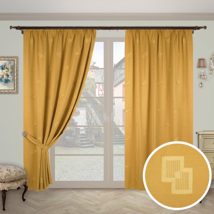 Шторы "Тандем экстра", размер 200х280 см-2 шт., 2 подхвата, цвет 1265