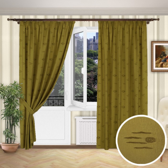 Шторы "Тандем", размер 150х260 см-2 шт., 2 подхвата, цвет 1208