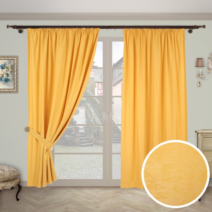 Шторы "Тандем", размер 150х260 см-2 шт., 2 подхвата, цвет 1293