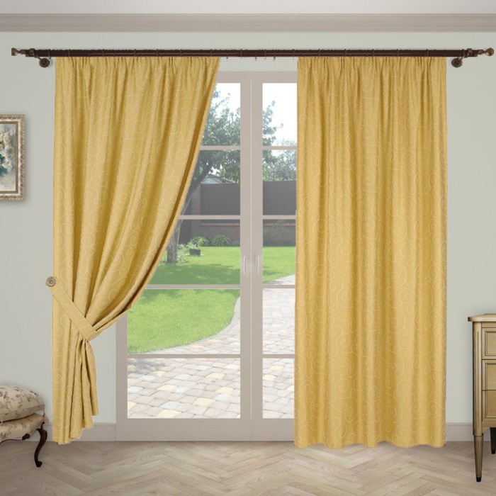 Шторы "Тандем", размер 150х260 см-2 шт., 2 подхвата, цвет 1330