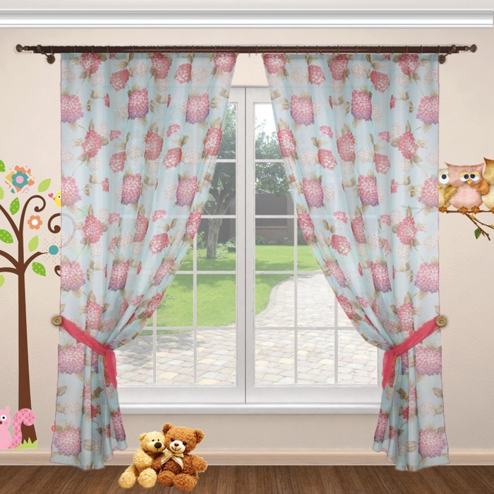 Шторы "Уют", размер 150х260 см-2 шт., 2 подхвата, цвет 186