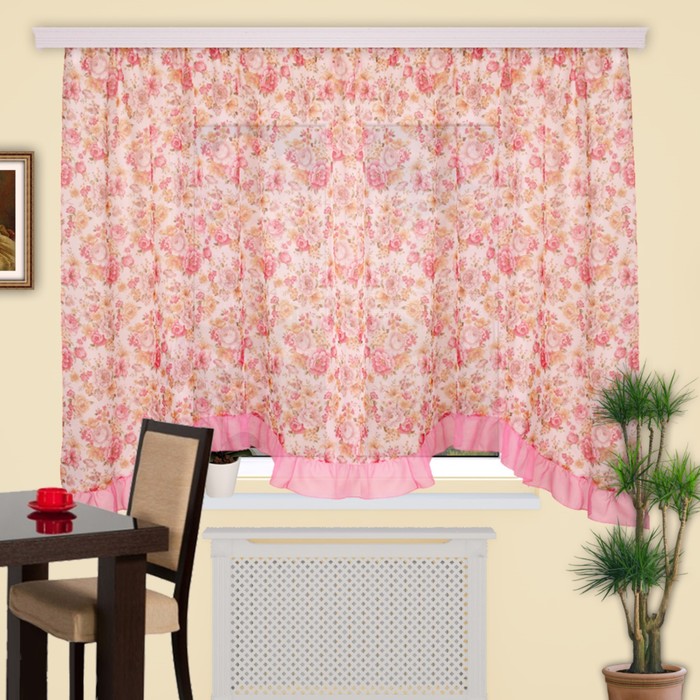 Штора кухонная "Ласточка", размер 160х280 см-1 шт., цвет 232