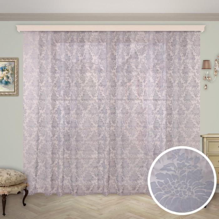 Штора "Мелодия", размер 280х400 см-1 шт., органза, цвет 131