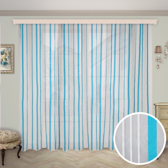 Штора "Мелодия", размер 280х400 см-1 шт., органза, цвет 565