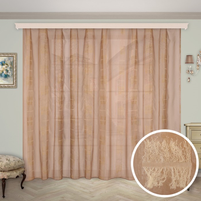 Штора "Мелодия", размер 280х400 см-1 шт., органза, цвет 547