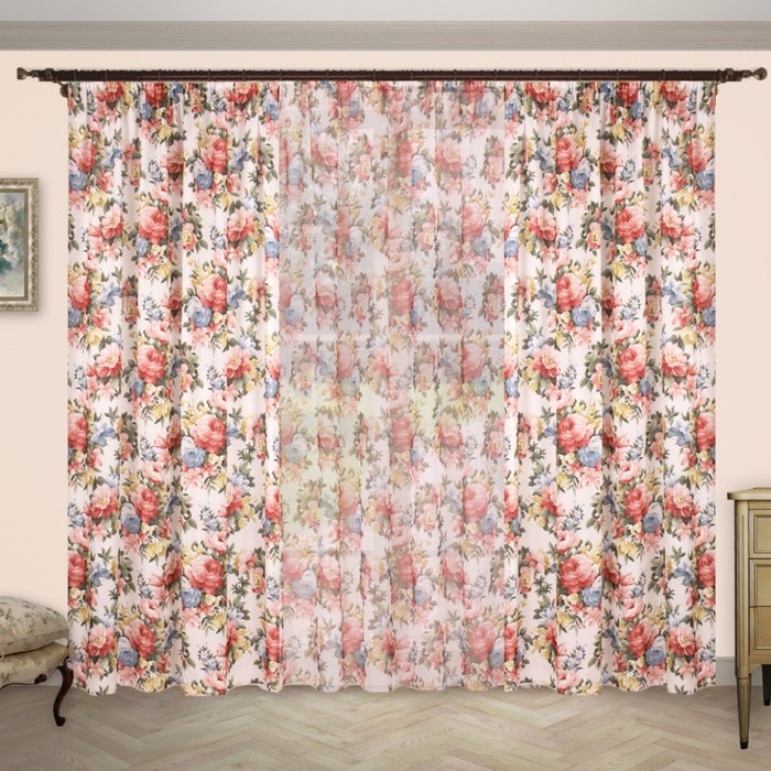 Шторы "Альянс плюс", размер 150х260 см-2 шт., 260х300 см-1 шт., цвет 1297