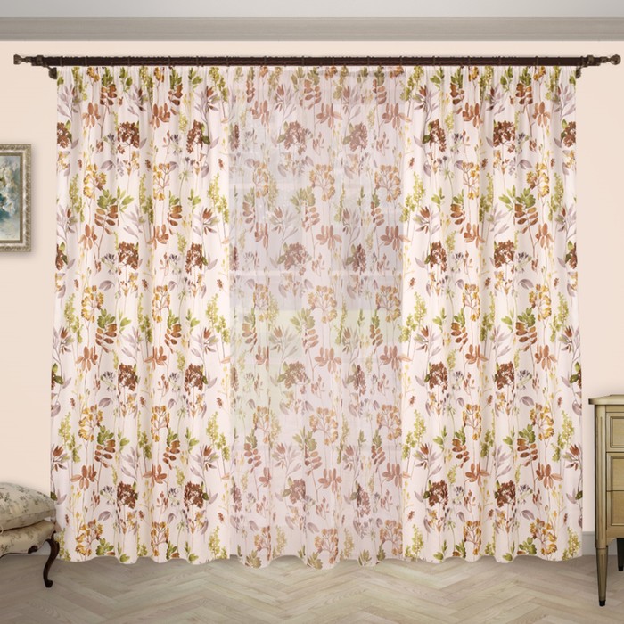 Шторы "Альянс плюс", размер 150х260 см-2 шт., 260х300 см-1 шт., цвет 1300