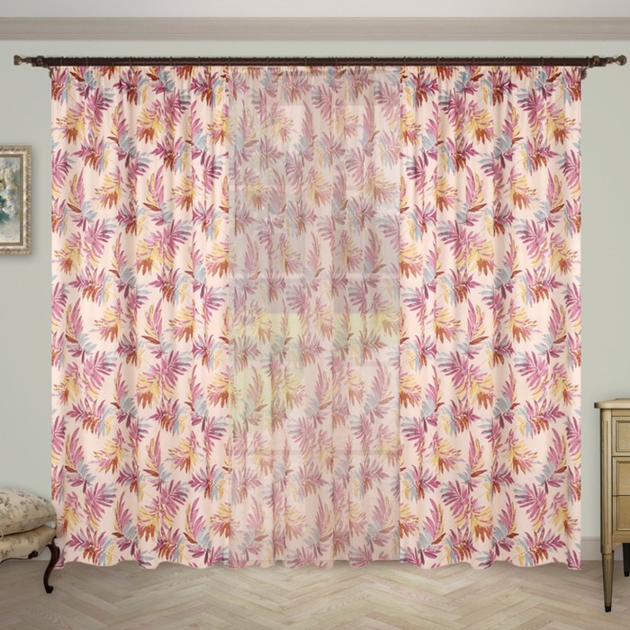 Шторы "Альянс плюс", размер 150х260 см-2 шт., 260х300 см-1 шт., цвет 1308