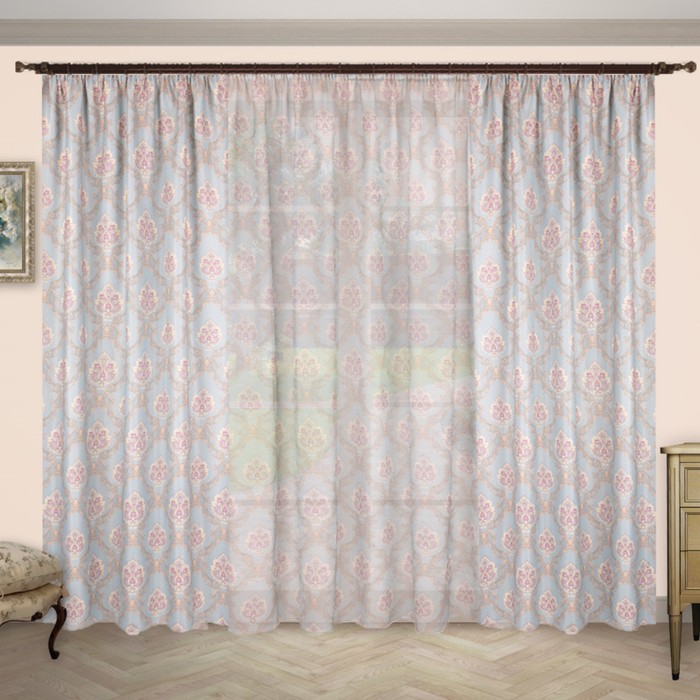 Шторы "Альянс плюс", размер 150х260 см-2 шт., 260х300 см-1 шт., цвет 1303