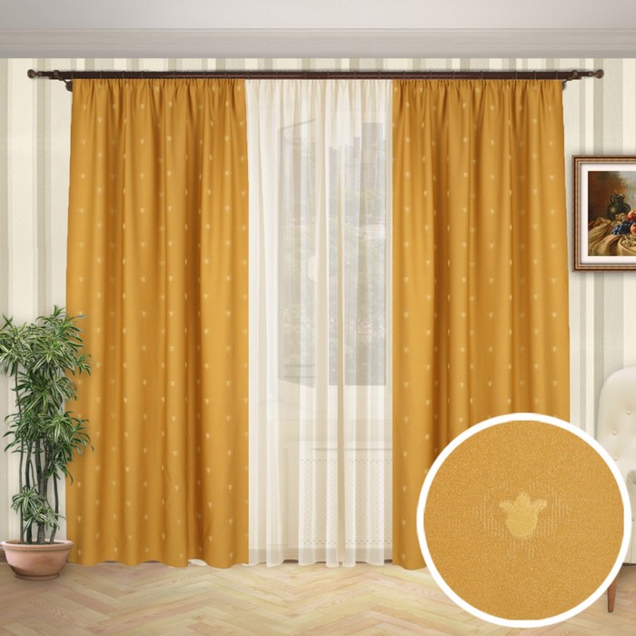 Шторы "Альянс". размер 150х260 см-2 шт., 260х300 см-1 шт., цвет 1269