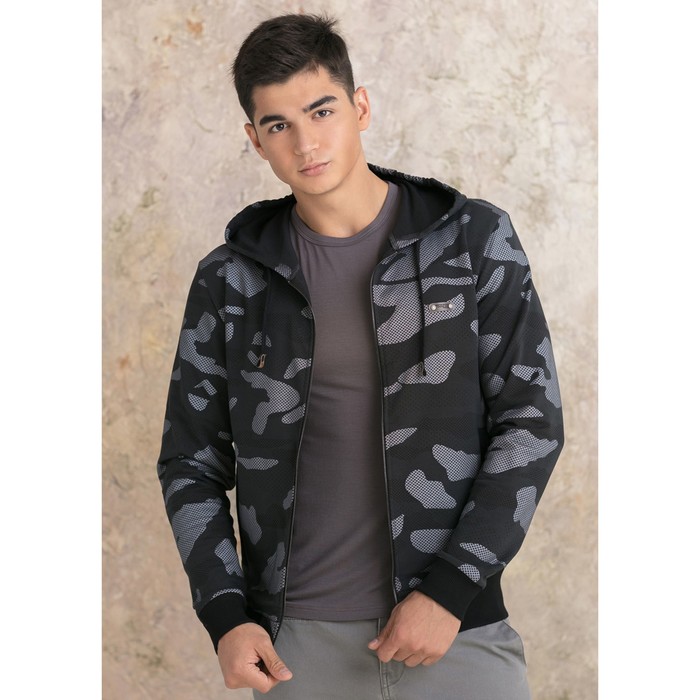 Толстовка мужская MT-119 цвет антрацит, р-р 56