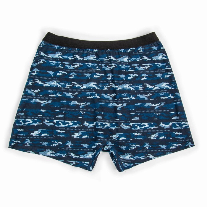 Трусы мужские свободные PMB-277 цвет синий камуфляж, р-р 50