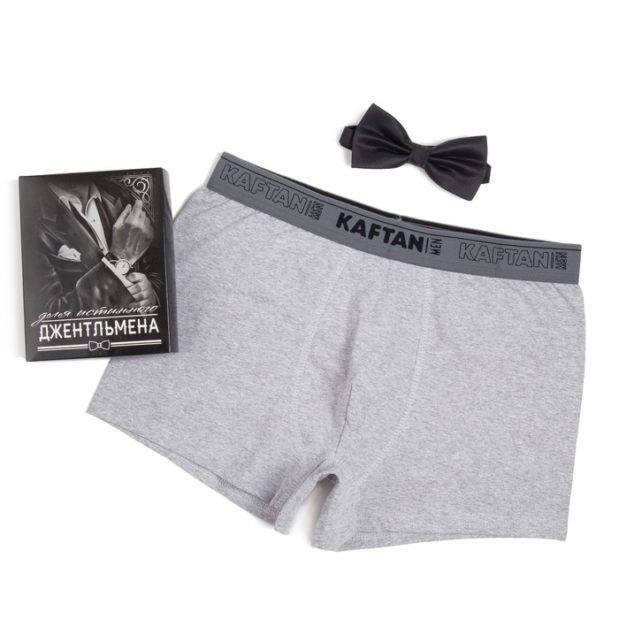 Набор мужской "Джентльмен" трусы и галстук-бабочка, размер 46