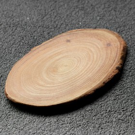 Спил дерева "Лиственницы", овальный, d=3-4 см, h=3,5 мм