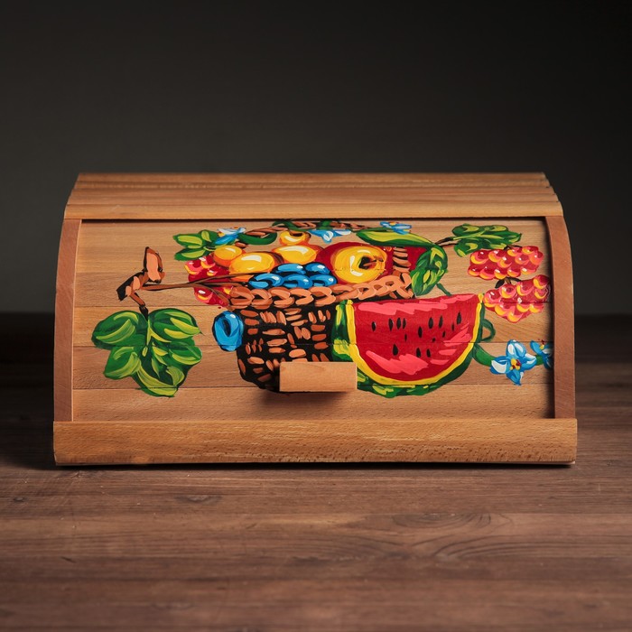 Хлебница расписная "Фрукты", 37 см