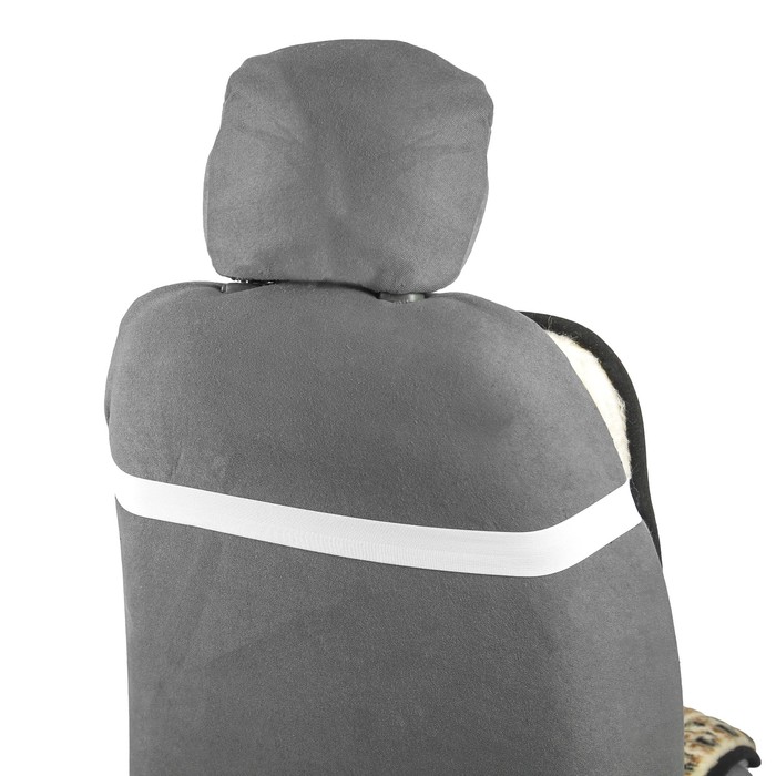 Накидка на сидение "Узоры", овчина 65%, 120х50 см