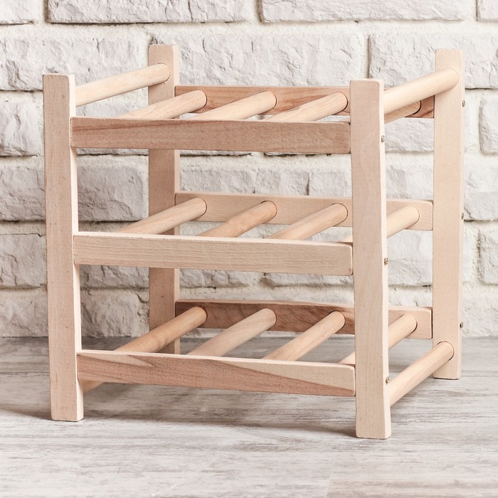 Подставка под бутылки, 35 х 30 см, массив бука