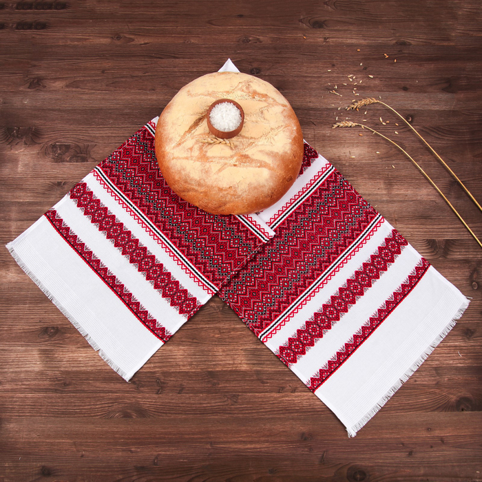 Рушник с узором "Узоры", 240 х 33 см, микс