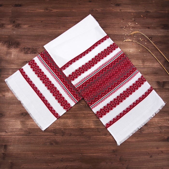 Рушник с узором "Узоры", 240 х 33 см, микс