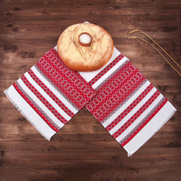 Рушник с узором "Узоры", 190 х 33 см, микс